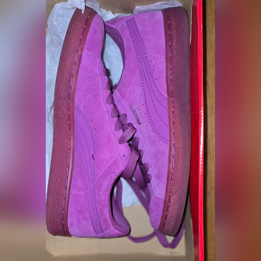 Puma Women's Purple Suede Sneakers